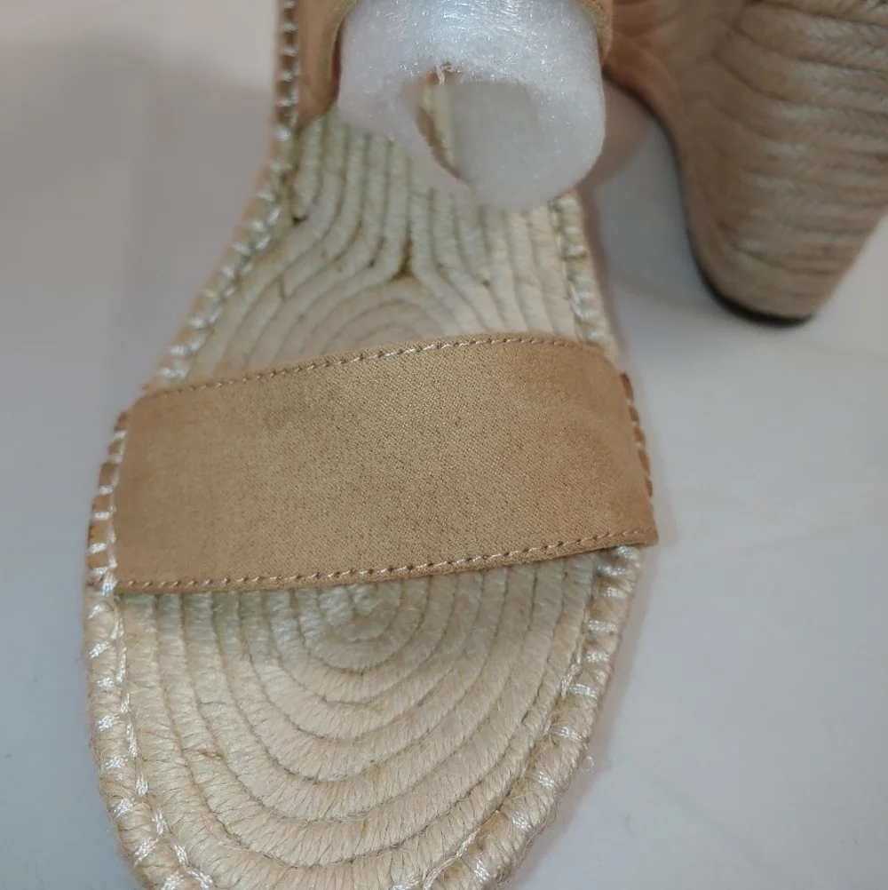 Inc Espadrille Wedge Tan Sandals...size 10